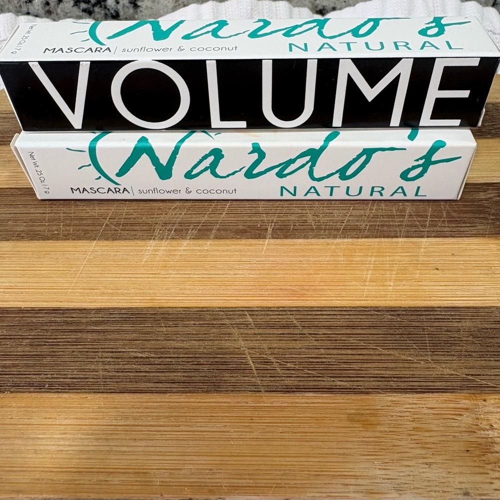 Nardo’s Natural Sunflower & Coconut Mascara Volume Black 2 Pack NIB .25oz